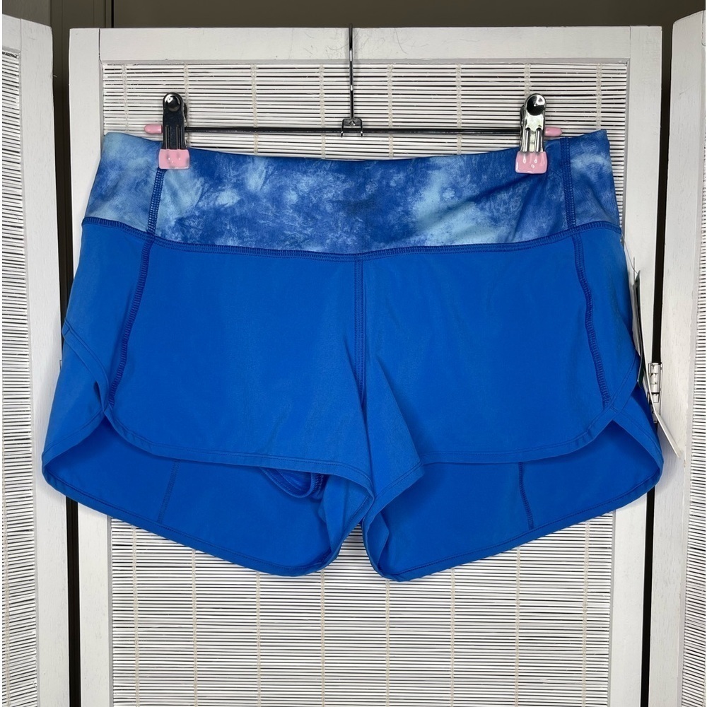 Lululemon Speed Short Pipe Dream Blue 2.5" Lined Medium Rise Size 6 NWT